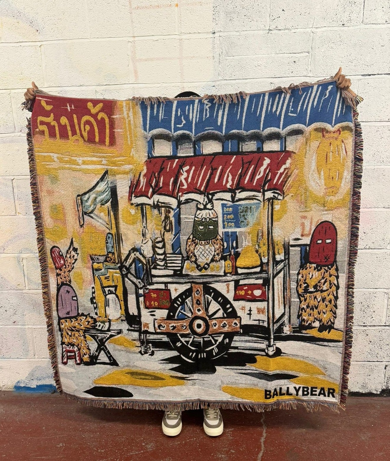 Ballybear woven night market Blanket