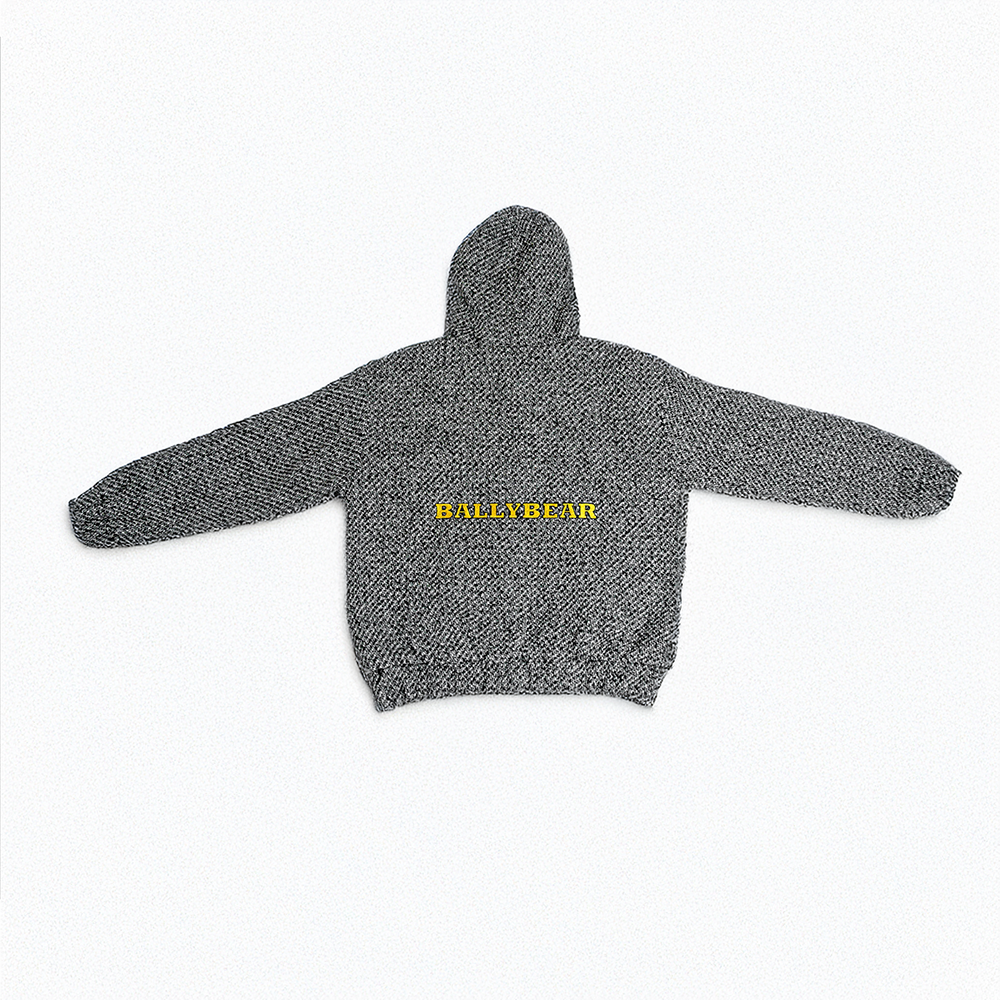 Tweed pullover hoodie