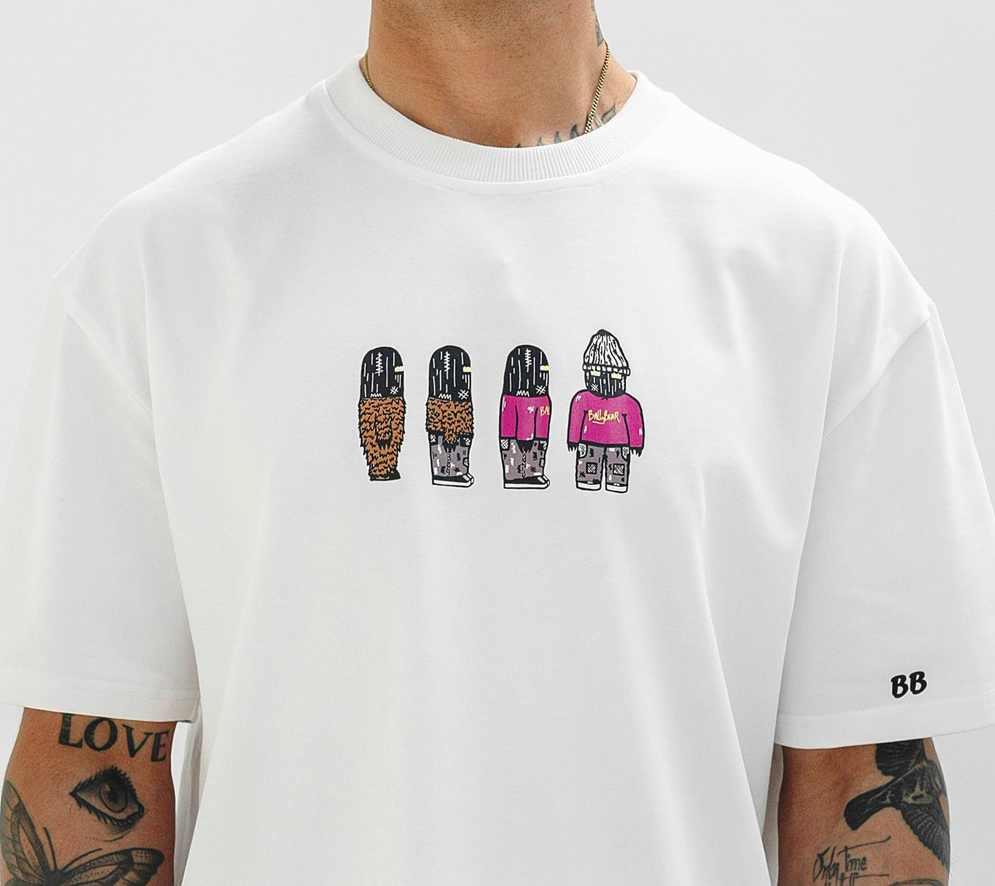 Heavyweight oversized graphics White T shirt